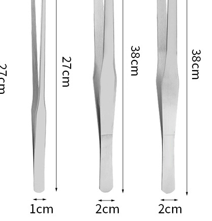 Feeding Tong Stainless - Paslanmaz Çelik Sürüngen Besleme Maşası, Kauçuk