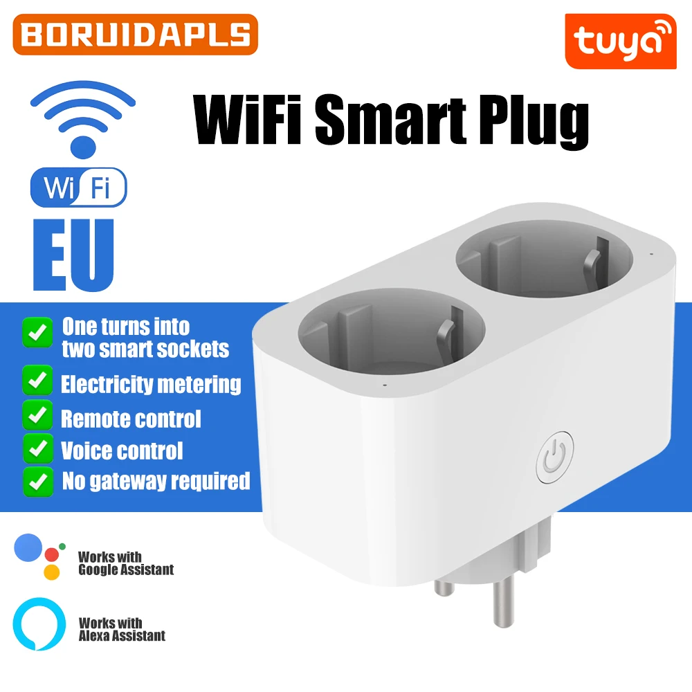 Timer Dual Outlet - BORUIDAPLS WiFi Akıllı Priz AB/KR Fişi