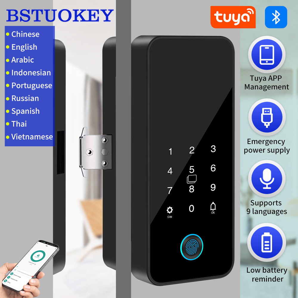 Glass Door Hinge - Tuya Smart Life Bluetooth Cam Kapı