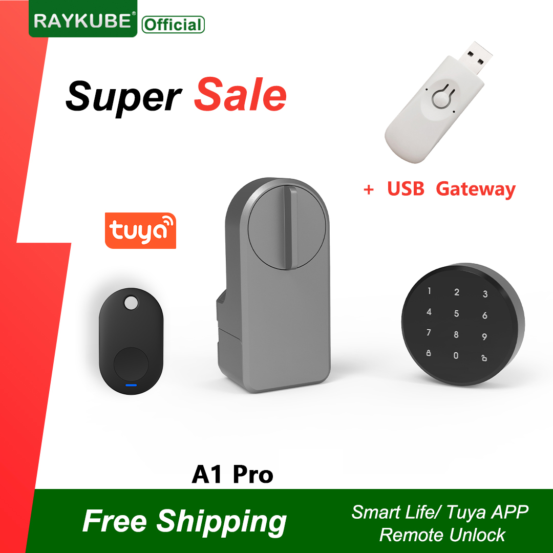 Glass Door Hinge - RAYKUBE A1 Pro Tuya BEL Akıllı