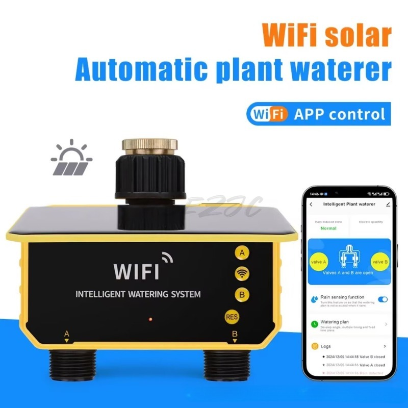WiFi Güneş Enerjili Su Vanası  - Timer Dual Outlet incelemesi ve fiyatı