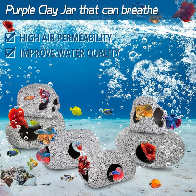 Akvaryum Süsleri Mağara Balık  - Hide Cave Ceramic incelemesi ve fiyatı